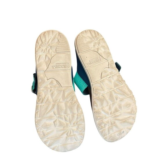 Merrell Leather T-Strap Around Town Buckle Thong Sandals Womens US 9 Comfort - Picture 6 of 8